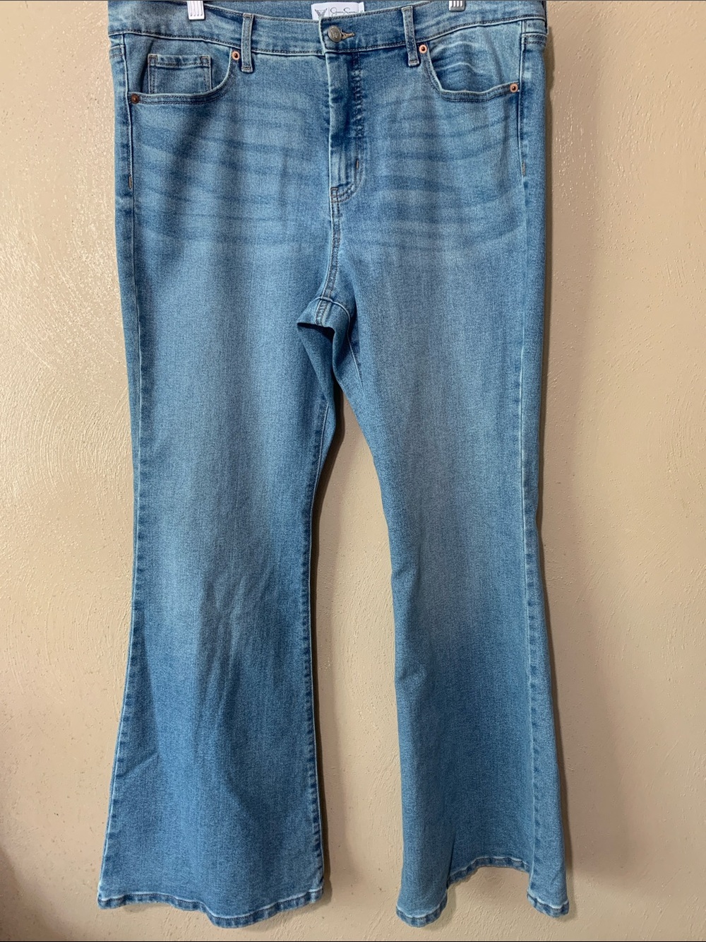 Jessica Simpson size 16 Daisy Flare Leg Light Blue Jeans NWT